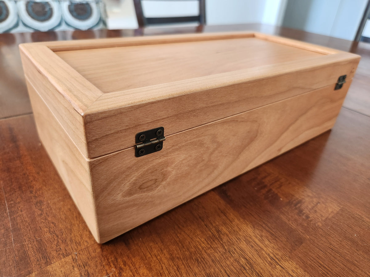 Keepsake and Jewelry Box - Solid Cherry Wood - Hand Made