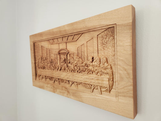 The Last Supper - Da Vinci - Carved Wood Wall Hanging - Solid Birch