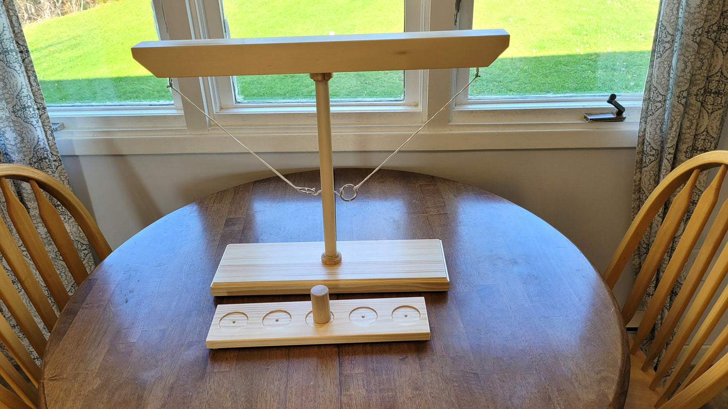 Hook and Ring Toss Game - Solid Wood - Hand Made