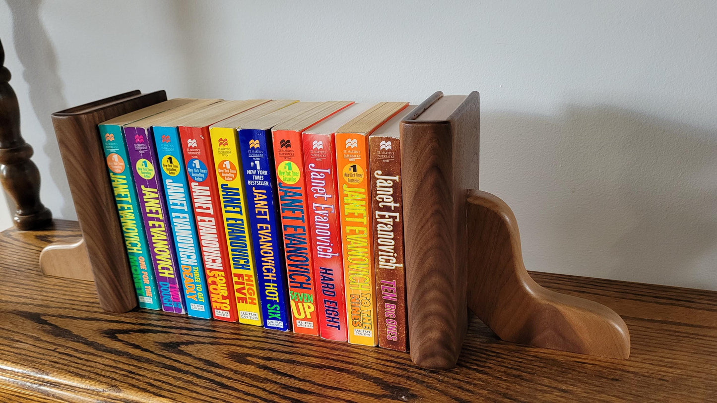Hardwood Bookends - Walnut and Maple - Hand Made