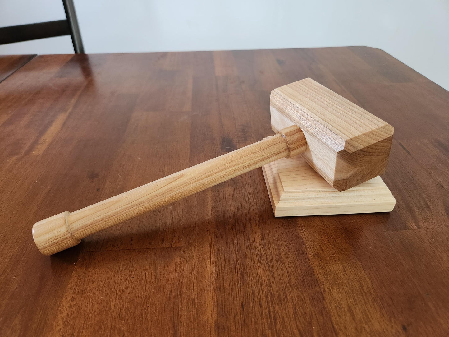 Hardwood Gavel with Sounding Block - Solid Birch - Hand Made
