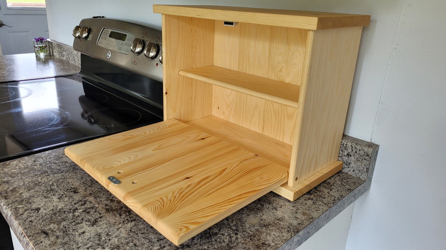 Wood Bread Box - Natural Pine - Hand Made