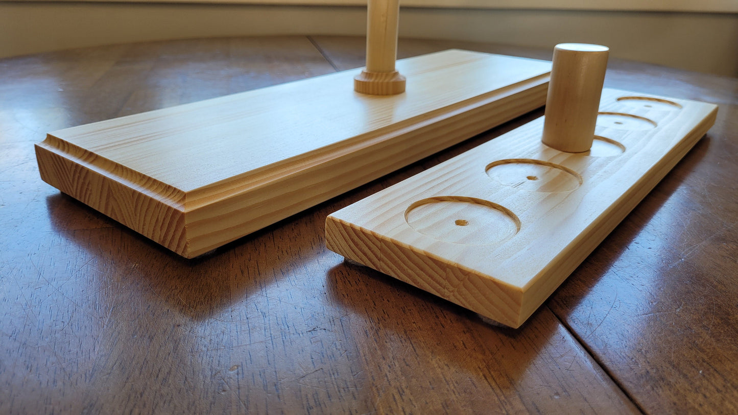 Hook and Ring Toss Game - Solid Wood - Hand Made