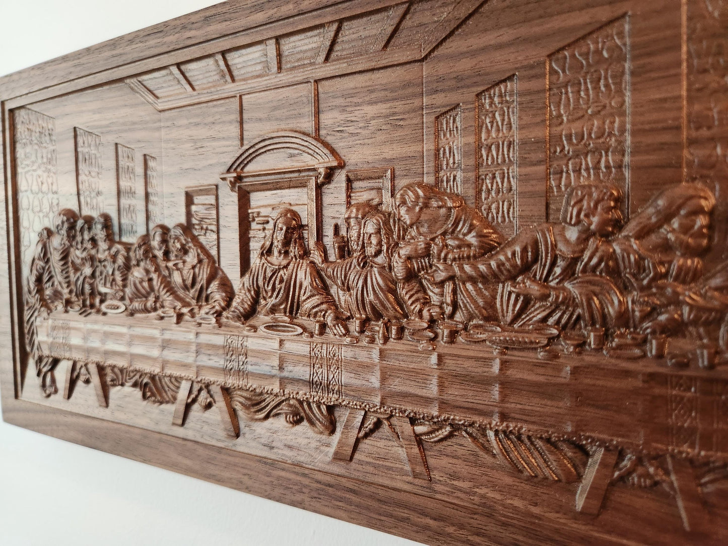 The Last Supper - Da Vinci - Wood Wall Hanging - Solid Walnut