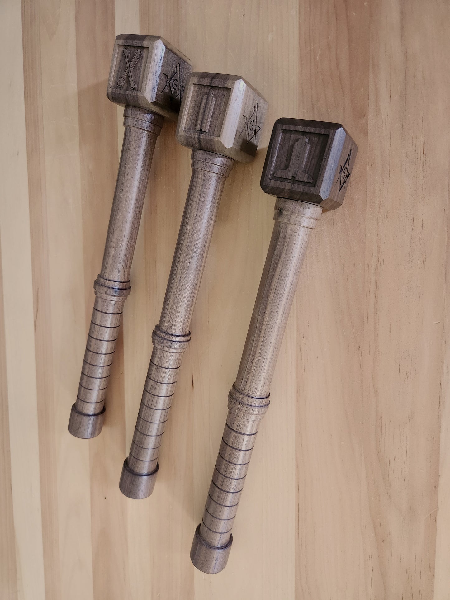 Masonic Lodge Baton Set - 3 Batons