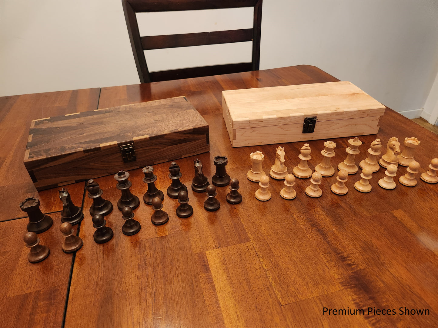 Wood Chess Set - Walnut and Maple - Large