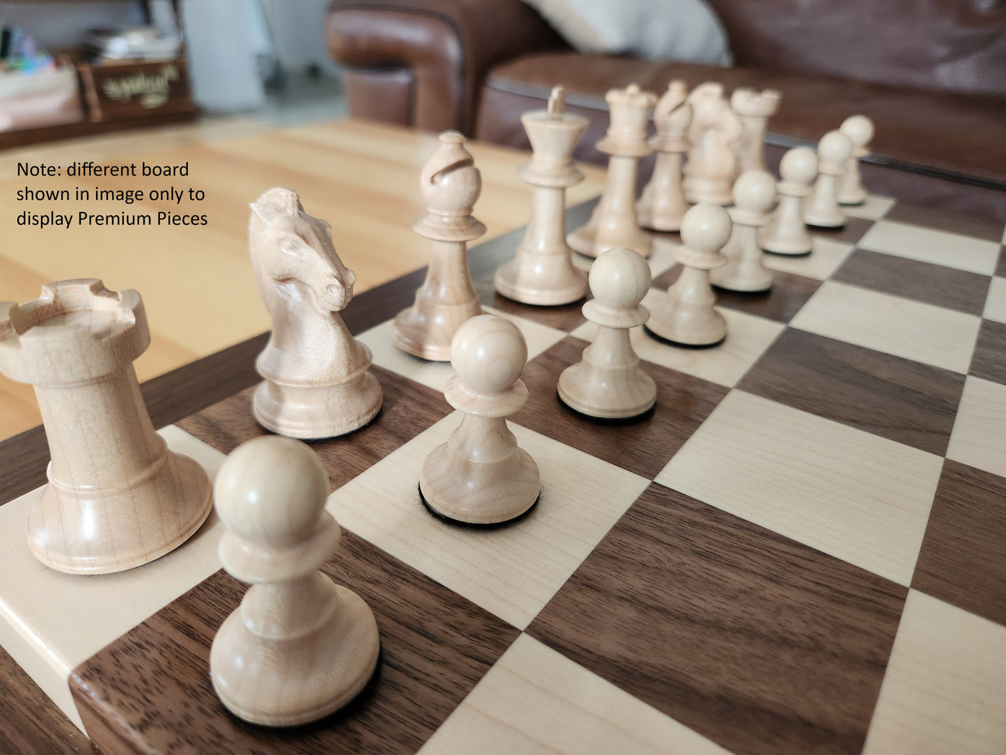 Wood Chess Set - Walnut and Maple - Large