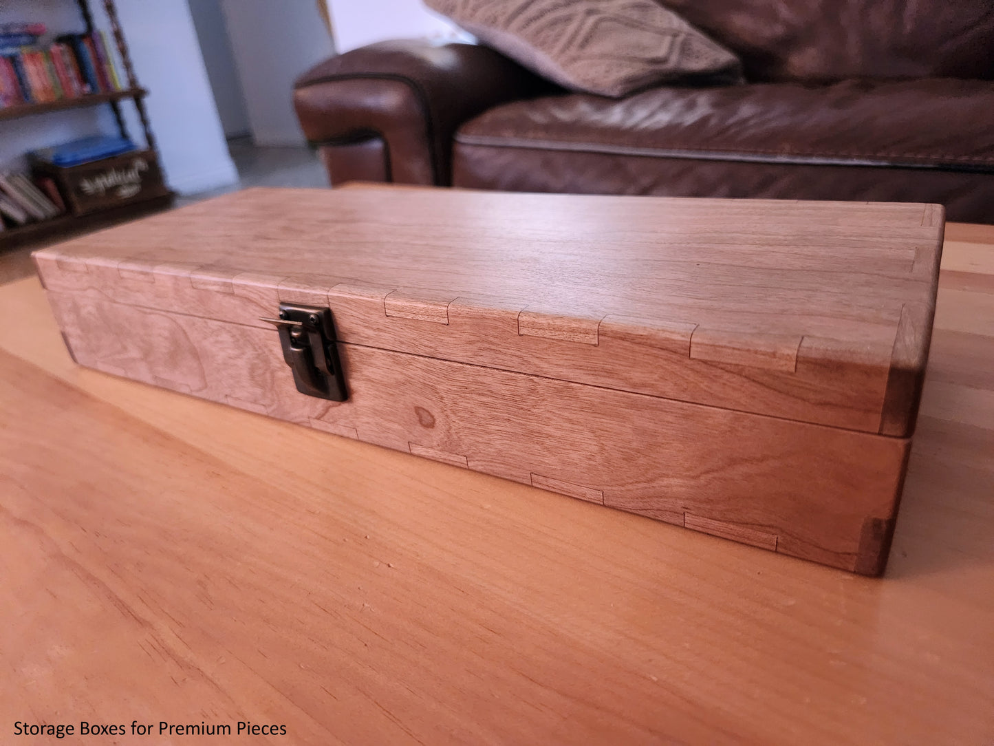 Wood Chess Set - Solid Cherry and Maple - Coffee Table Size - Hand Made Board