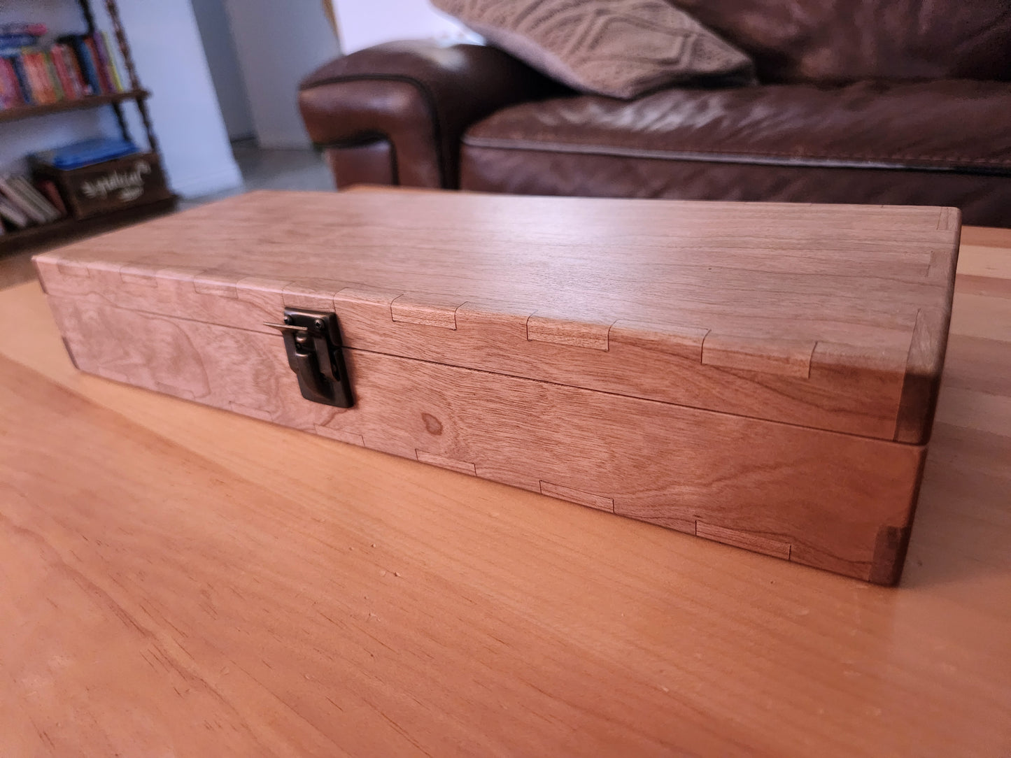 Wood Chess Set - Raised Board - Cherry and Maple - Coffee Table Size