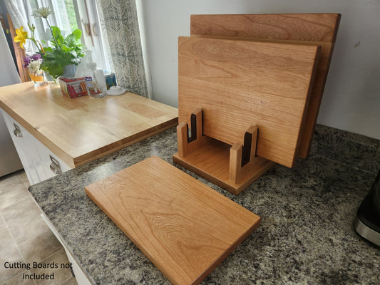 Cutting Board Stand - Cherry Wood - Hand Made