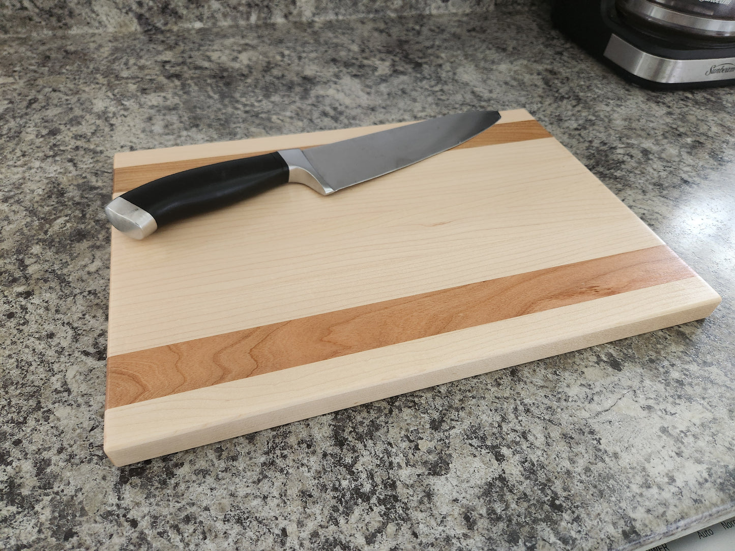 Hardwood Cutting Board - Maple with Cherry Stripes