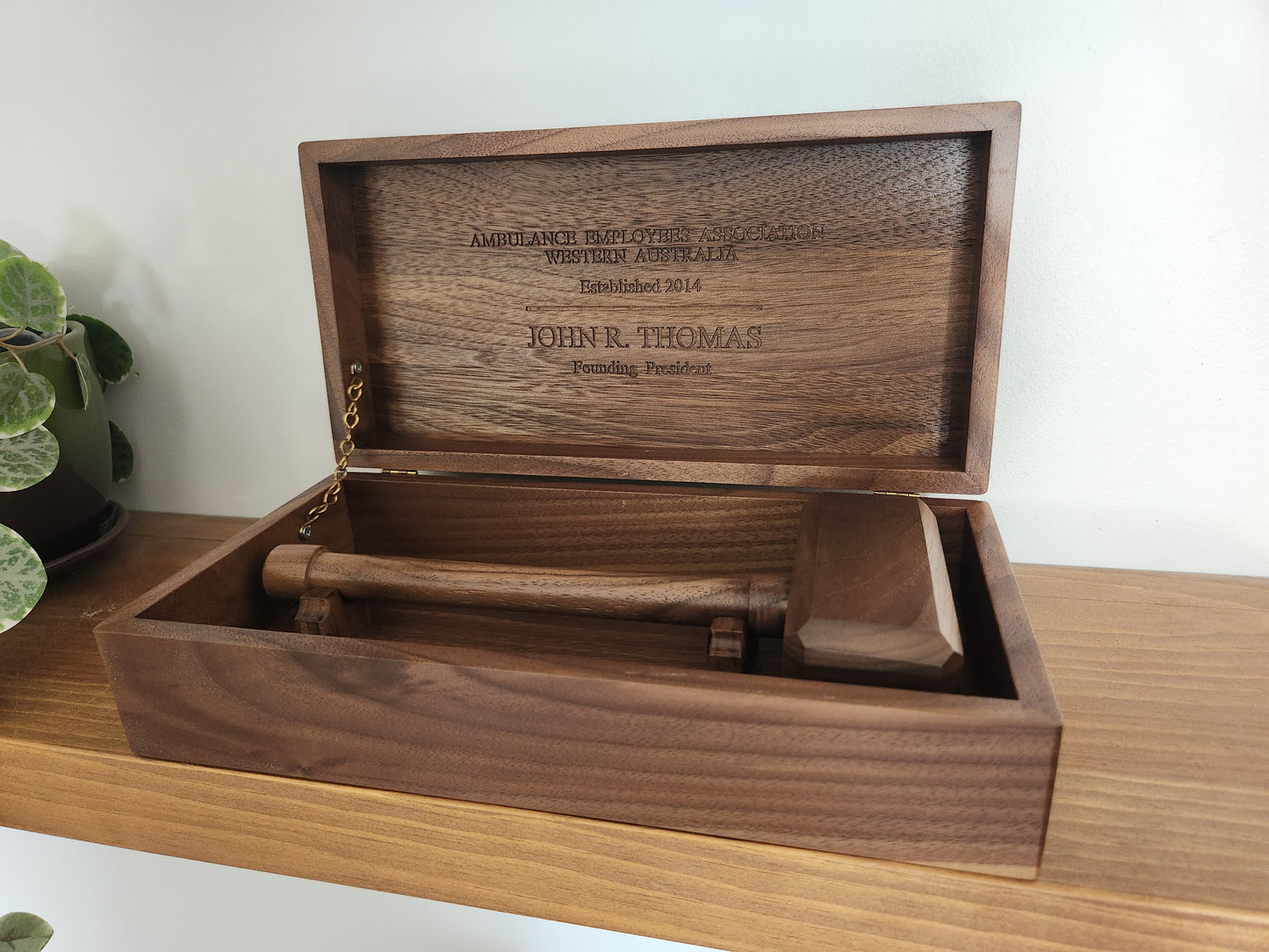 Masonic Gavel with Sounding Block - Solid White Oak - Hand Made