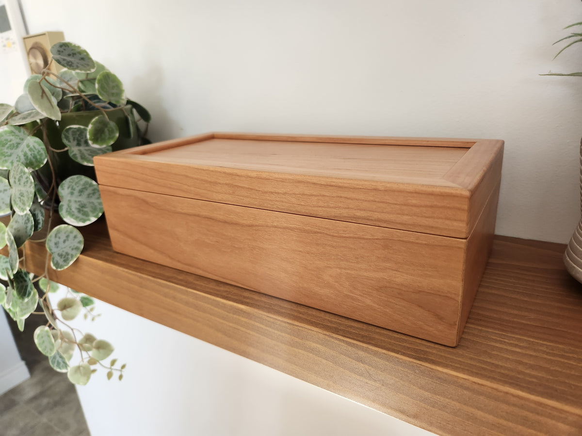 Keepsake and Jewelry Box - Solid Cherry Wood - Hand Made