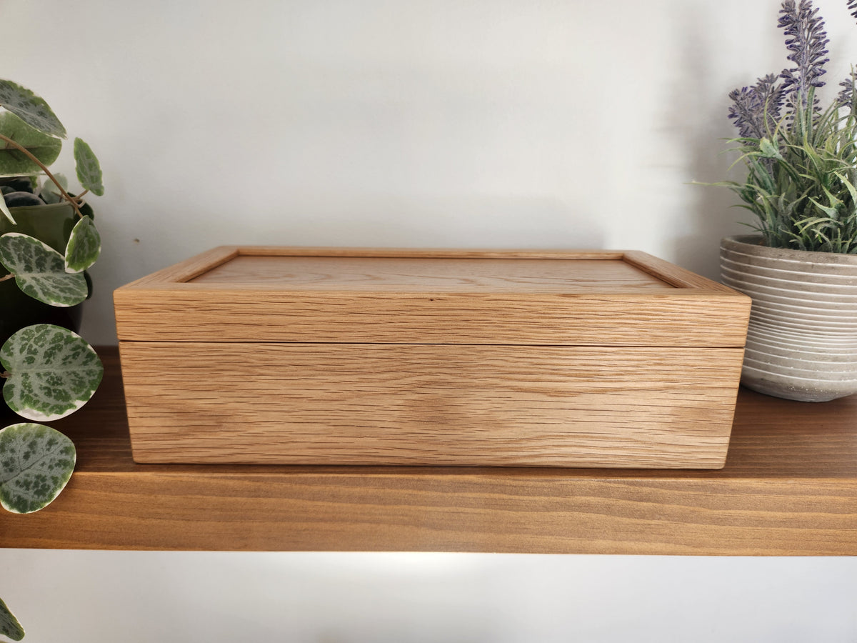 Keepsake and Jewelry Box - Solid White Oak - Hand Made