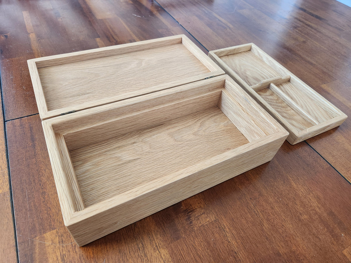 Keepsake and Jewelry Box - Solid White Oak - Hand Made