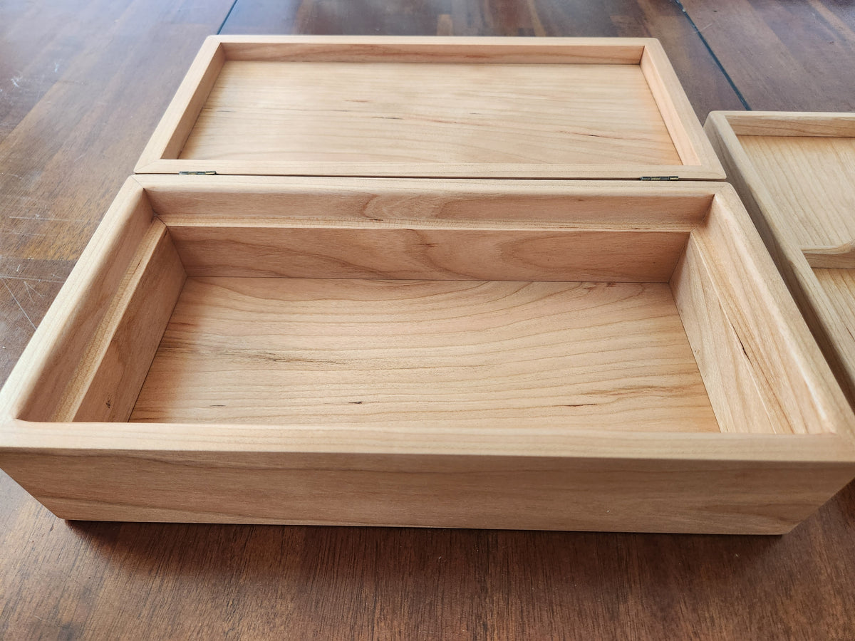 Keepsake and Jewelry Box - Solid Cherry Wood - Hand Made