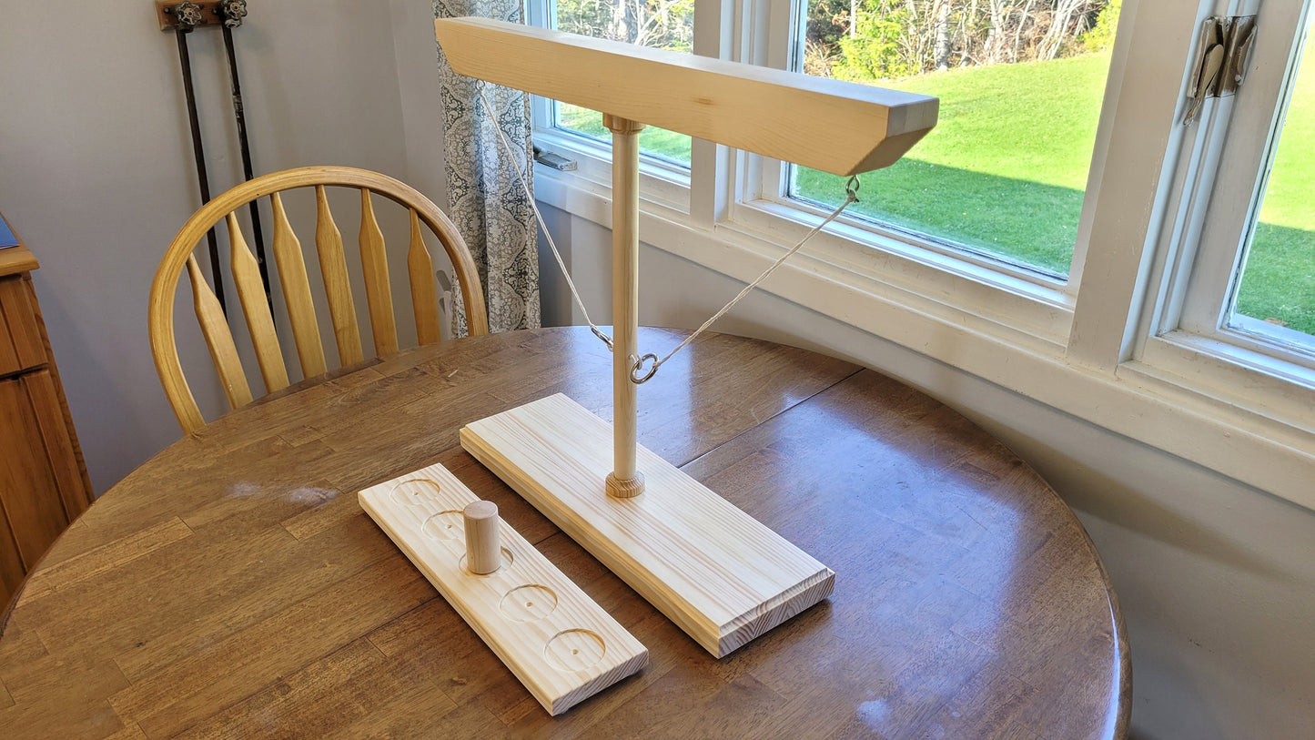 Hook and Ring Toss Game - Solid Wood - Hand Made