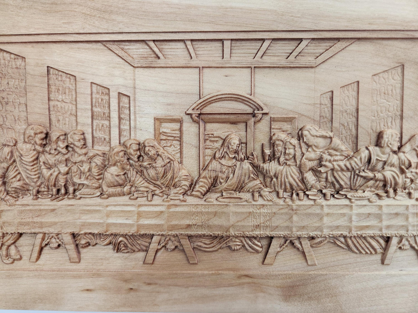 The Last Supper - Da Vinci - Carved Wood Wall Hanging - Solid Birch