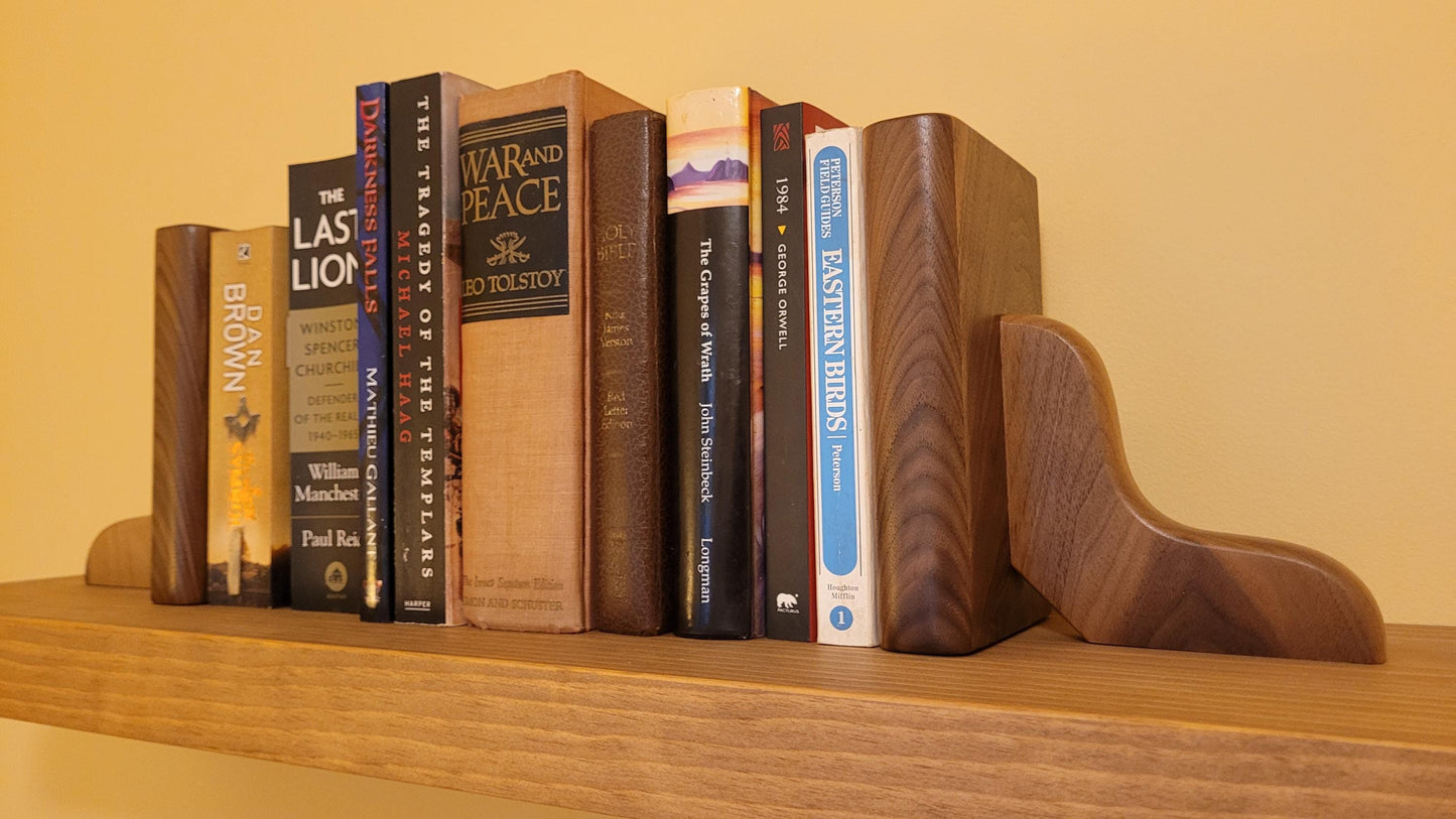 Hardwood Bookends - Walnut and Maple - Hand Made