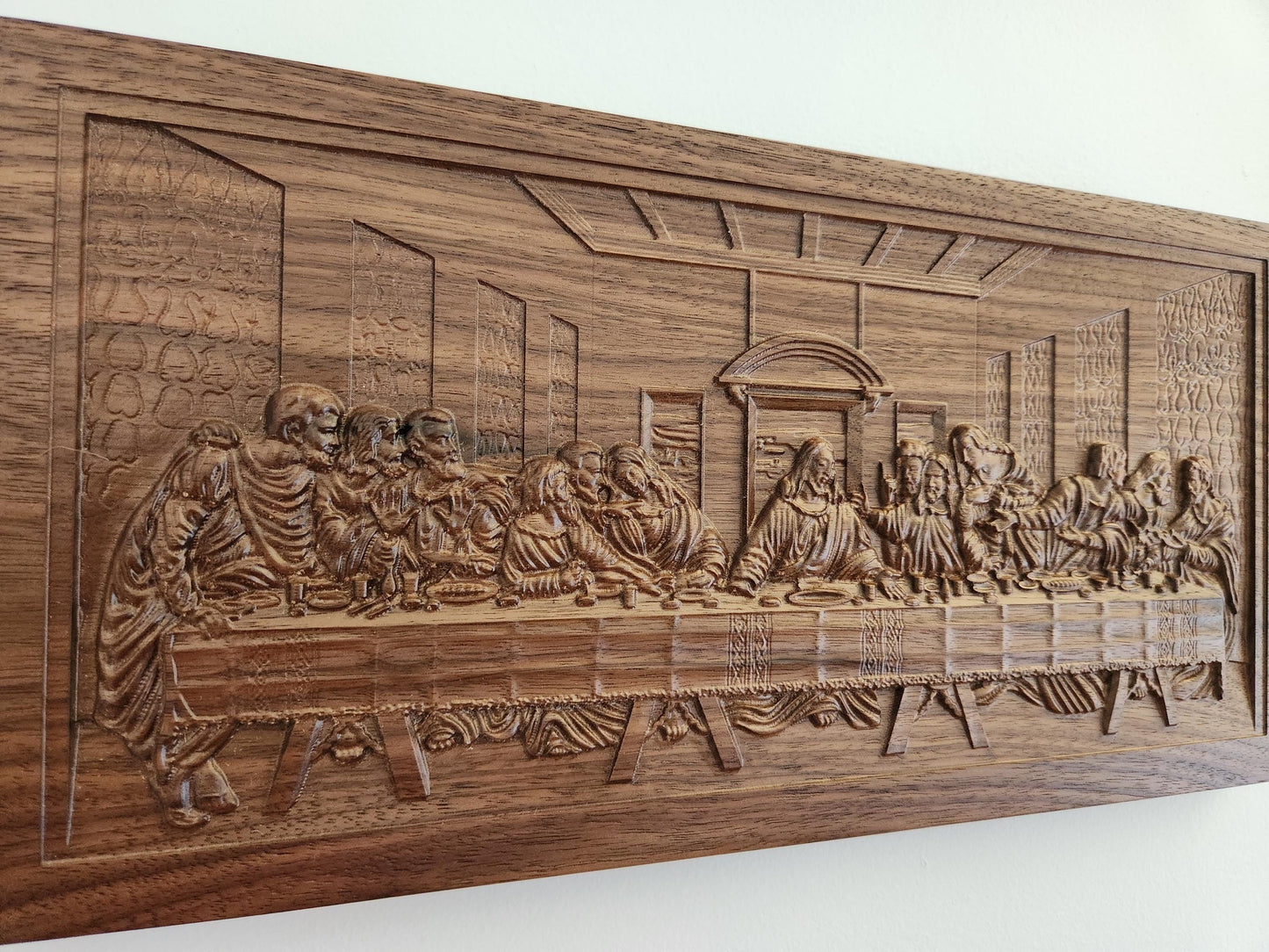 The Last Supper - Da Vinci - Wood Wall Hanging - Solid Walnut