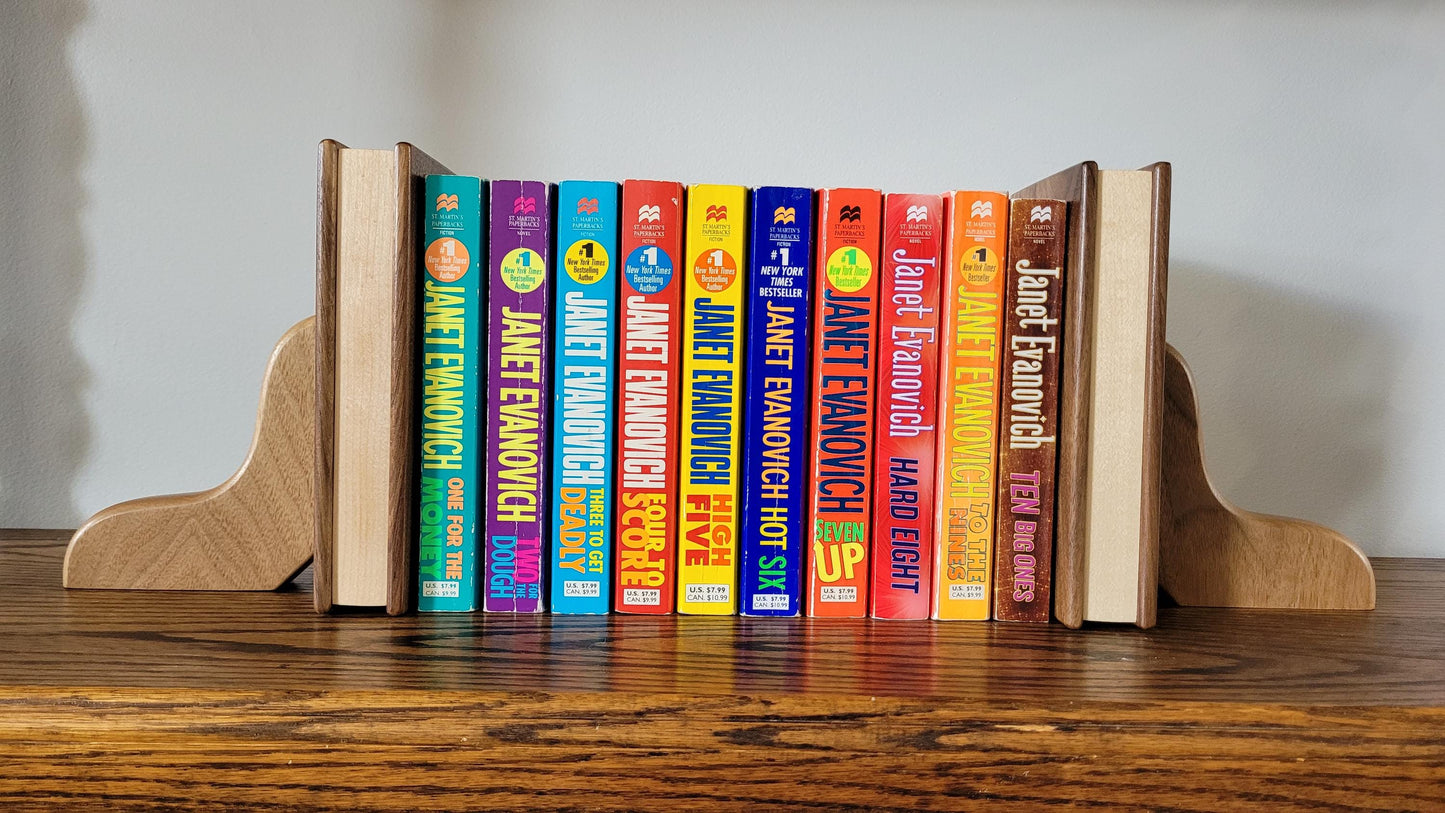 Hardwood Bookends - Walnut and Maple - Hand Made