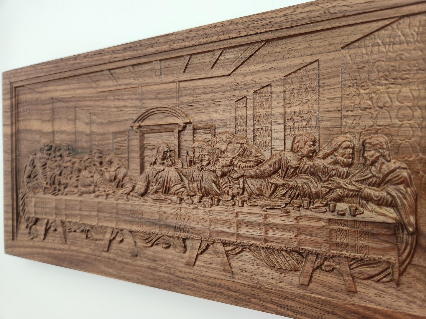 The Last Supper - Da Vinci - Wood Wall Hanging - Solid Walnut