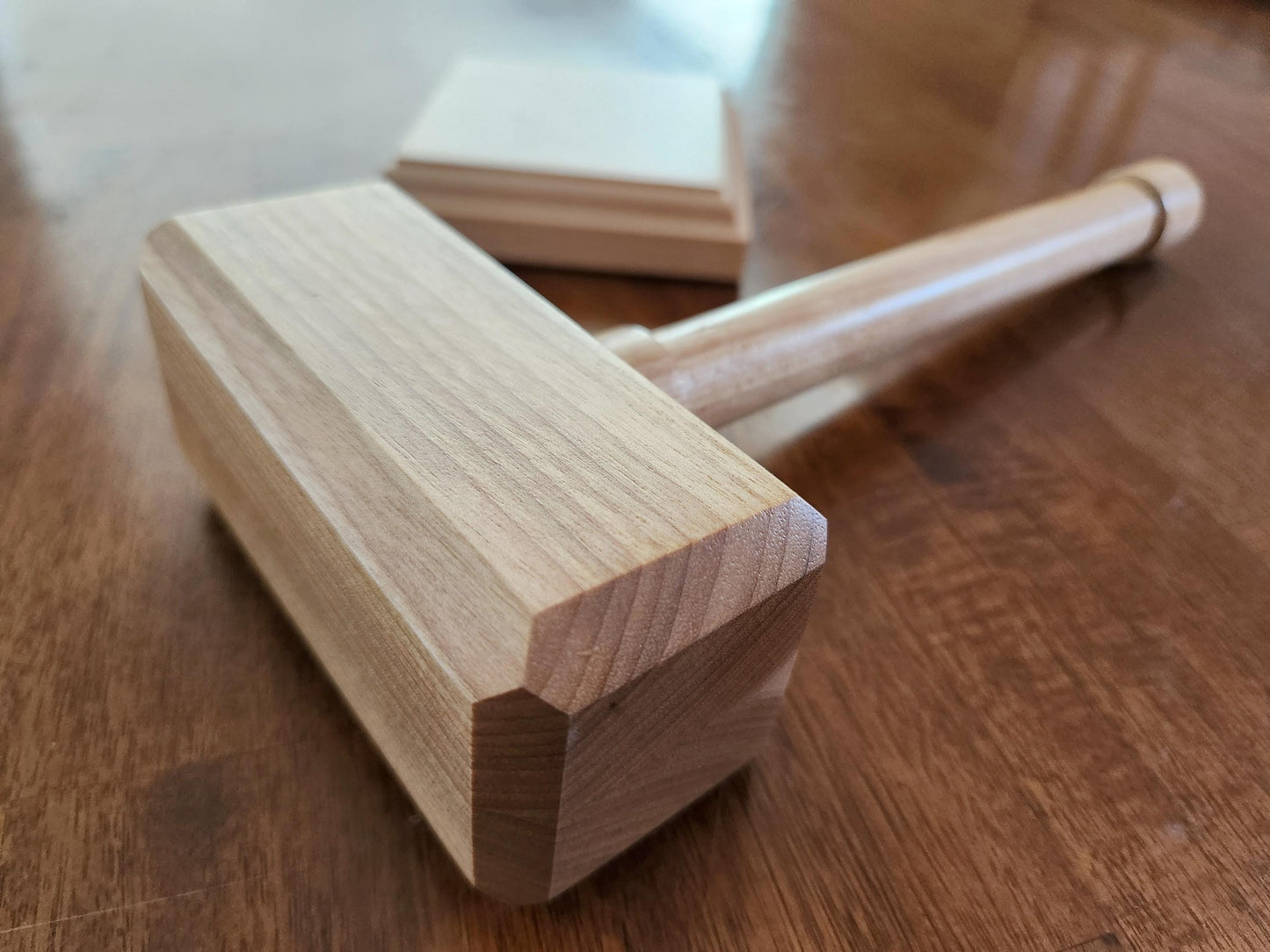 Hardwood Gavel with Sounding Block - Solid Birch - Hand Made