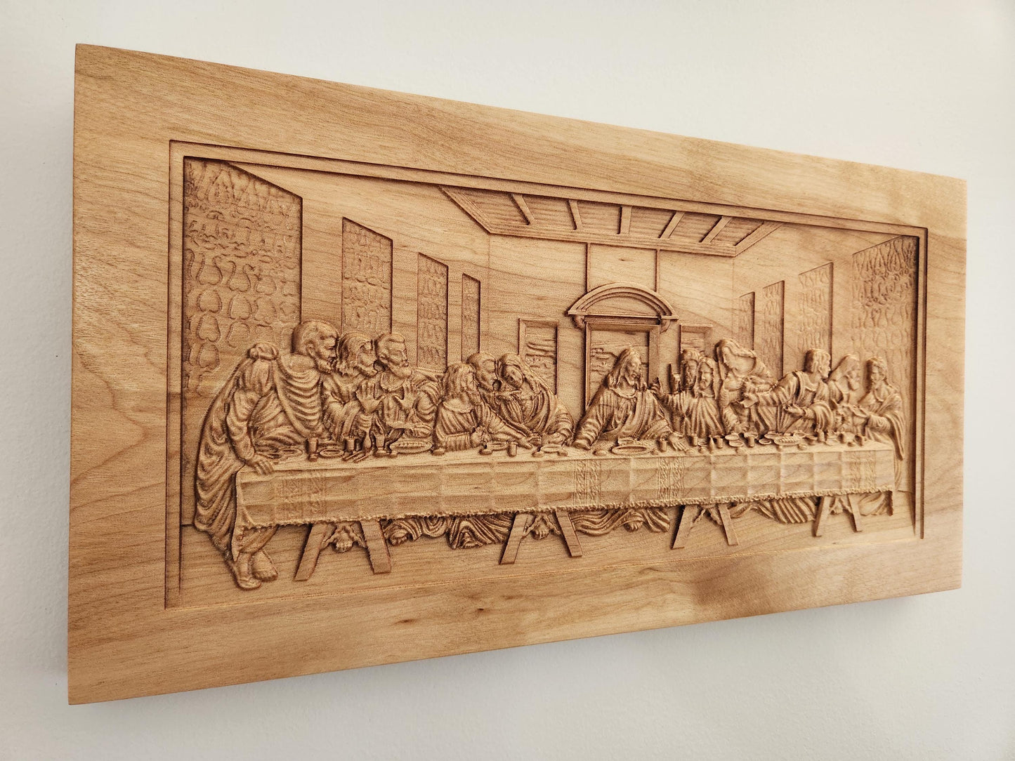 The Last Supper - Da Vinci - Carved Wood Wall Hanging - Solid Birch